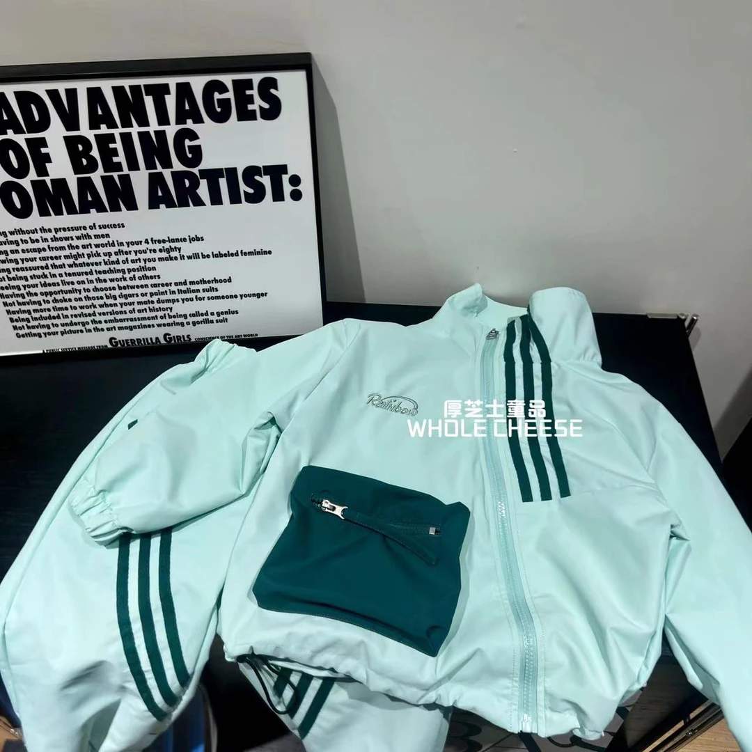 【薄荷曼波】2024秋季新款套装两件套运动风休闲显白撞色