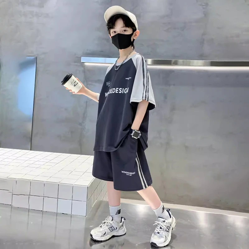 男童夏装套装2025年新款夏季儿童衣服潮中大童男孩运动夏款两件套