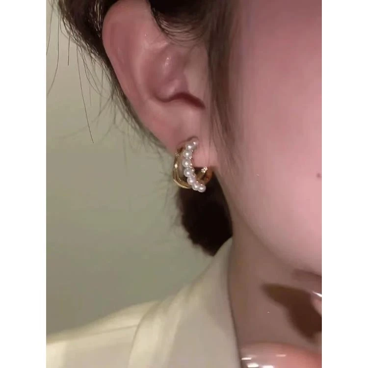 铜合金耳饰 H091   气质轻奢时尚百搭小众简约ins精致温柔耳饰
