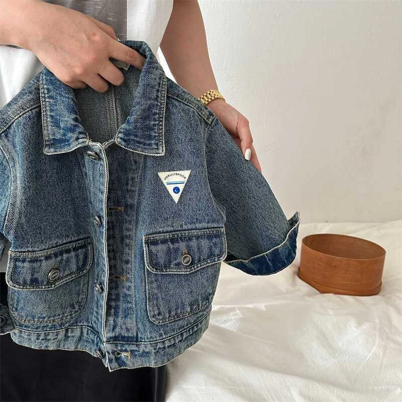 男宝春装儿童牛仔外套男春秋2025新款儿童洋气宝宝牛仔衬衣时尚