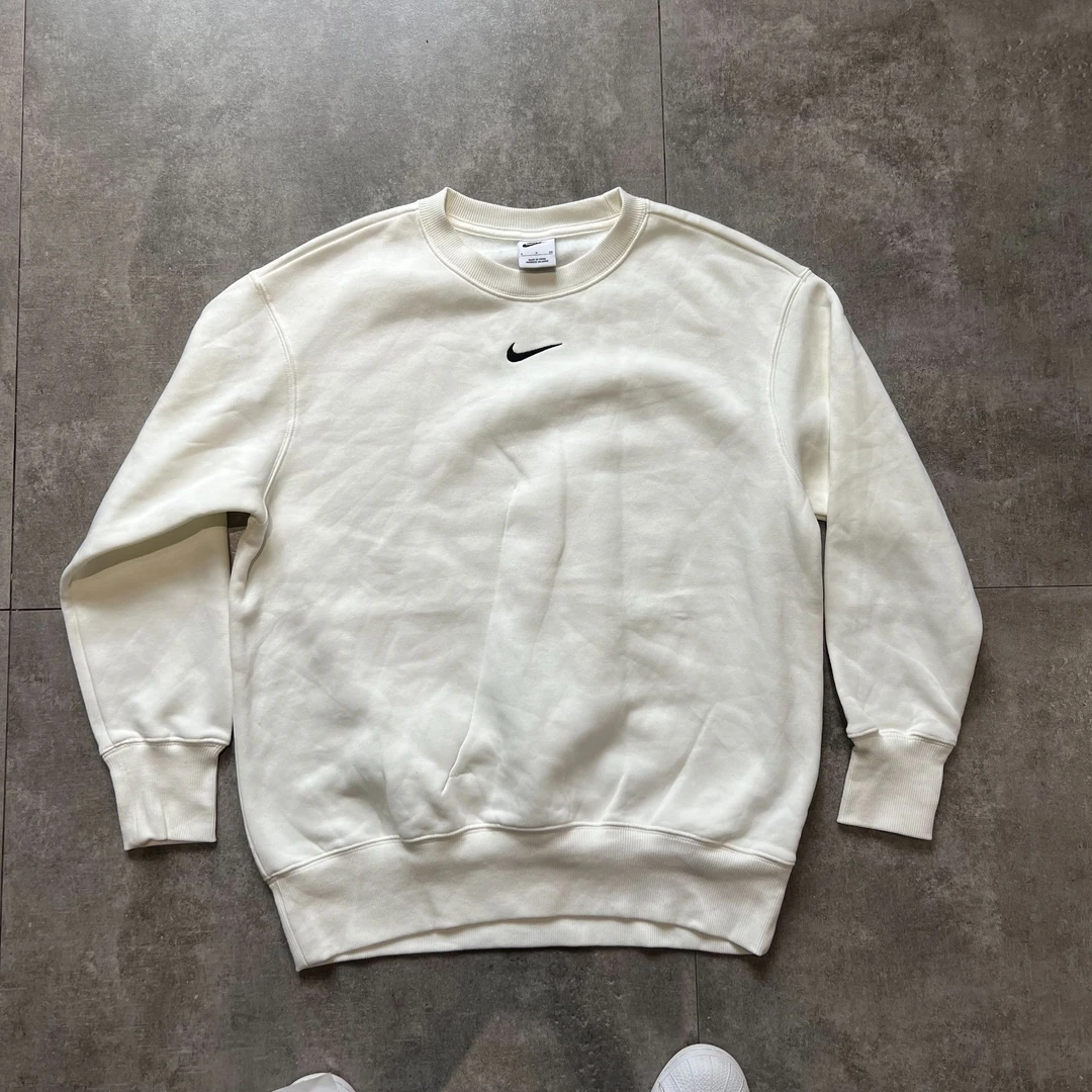 瑕疵款-Nike纯色圆领套头加绒长袖卫衣女