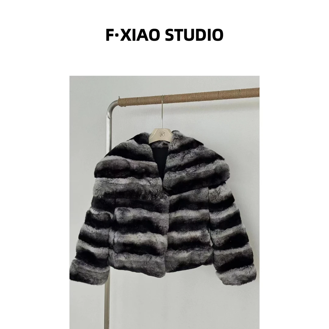 人造皮草 F XIAO STUDIO时尚高级感皮草外套