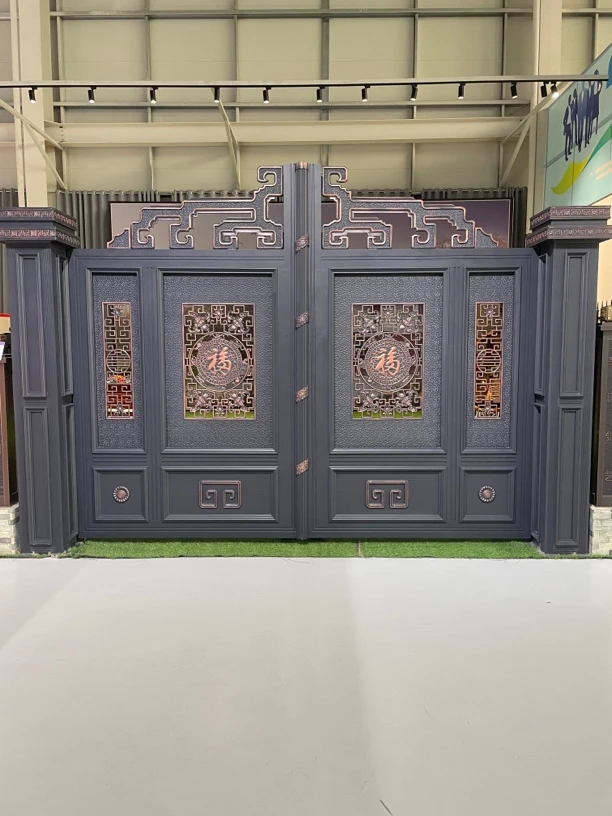 庭院大门铝艺门欧式铝合金双开门家用院子电动门铝艺围墙花园小门