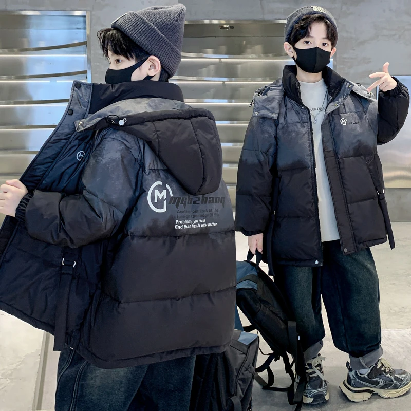 儿童装男童冬装棉衣2024新款中大童冬季棉服男孩洋气加厚棉袄外套