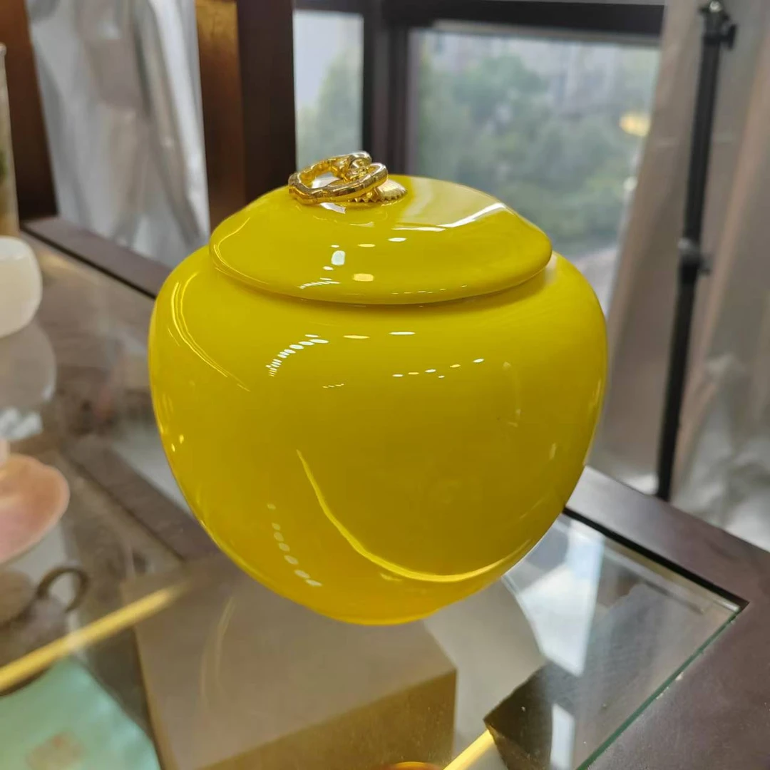 茶叶罐陶瓷密封罐大号家用防潮醒茶罐普洱绿茶通用圆形存储罐礼盒