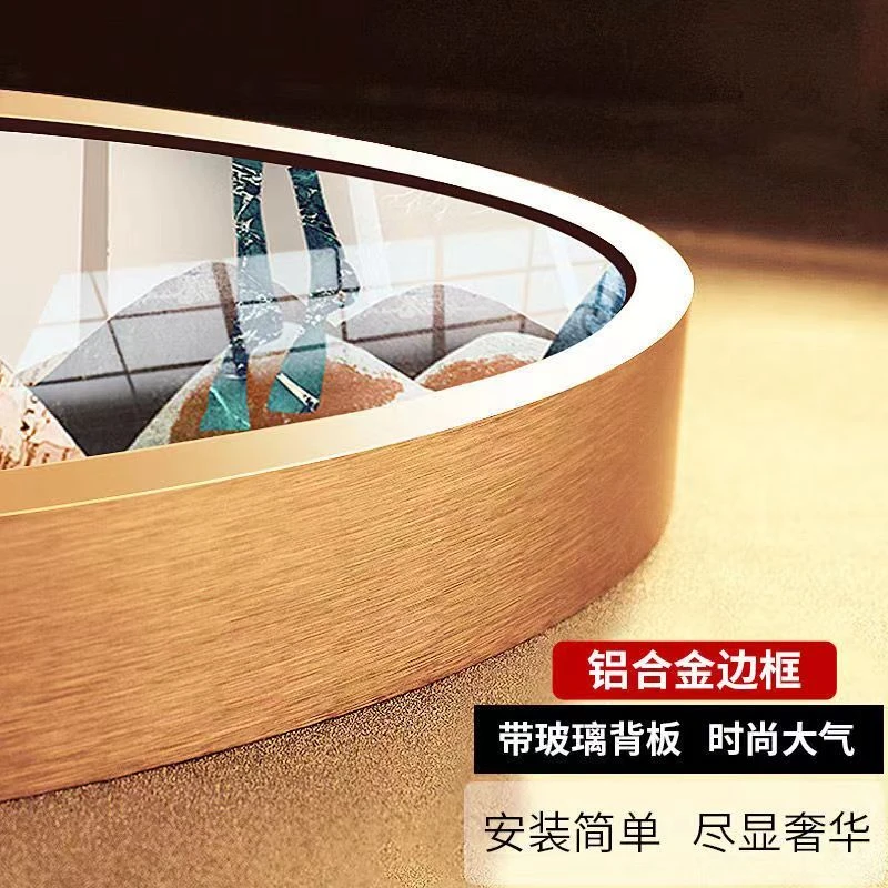2023新款十字绣钻石画圆形铝合金画框挂墙自己装裱框简约金属外框