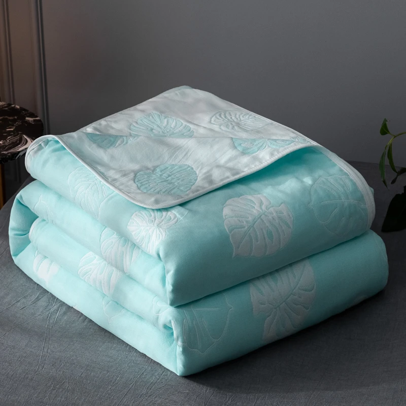 全棉毛巾被新款纯棉六层纱布夏被空调被夏季薄款午睡毯子沙发盖毯