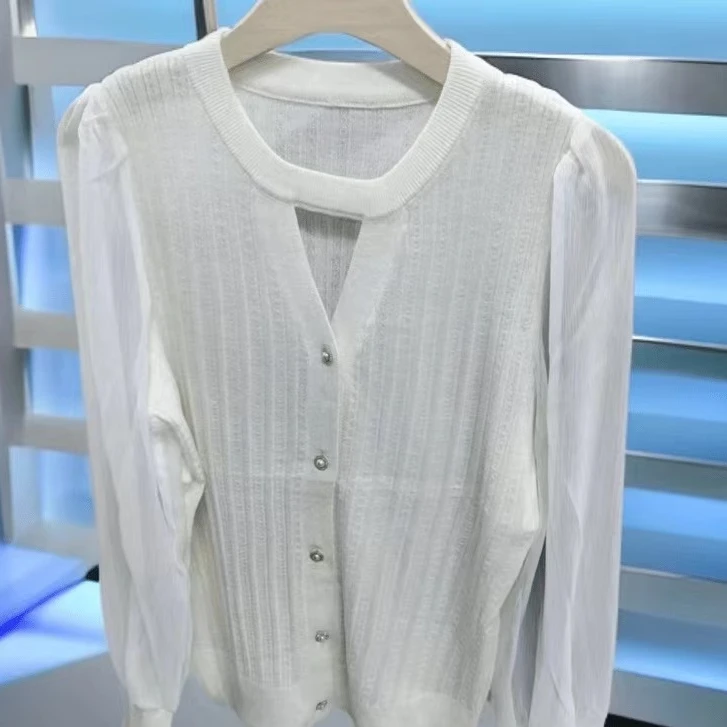 【影姐宠粉】秋冬百搭纯镂空毛衣女时尚洋气长袖针织打底衫上衣N054