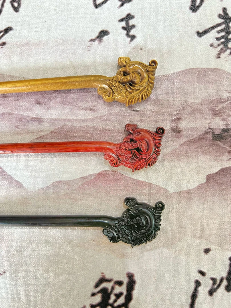 【凤冠】木质凤凰发簪日常古典簪子简约气质发饰