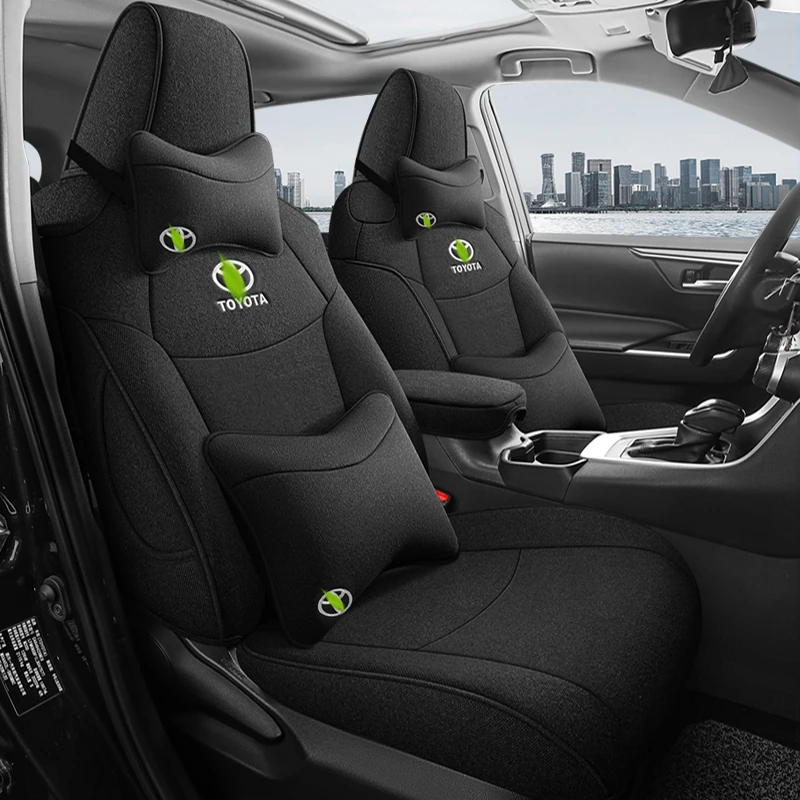 20款以后丰田荣放RAV4专用座套专车定制全亚麻布艺前后全包围坐垫