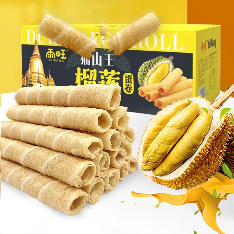 猫山王香酥榴莲蛋卷到手1箱解馋香脆小零食酥脆可口200g/箱居家