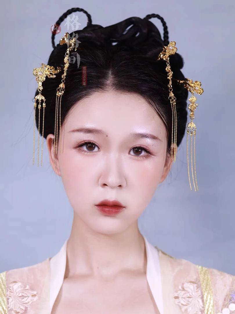 格格间原创【金缕衣】汉服配饰后压流苏古风发饰中国风白搭华丽