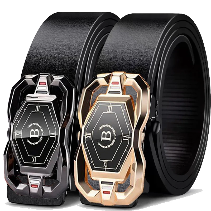 【保罗新款】男士皮带跑车型自动扣时尚潮流韩版男款百搭休闲裤腰带