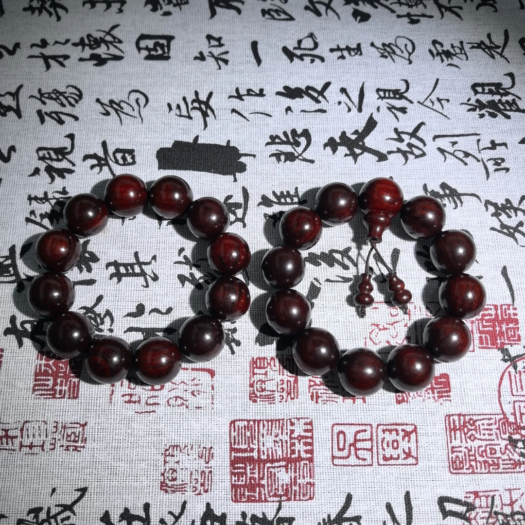 【九韵木语】印度小叶紫檀2.0高油高密手串 单圈 文玩 XY90406