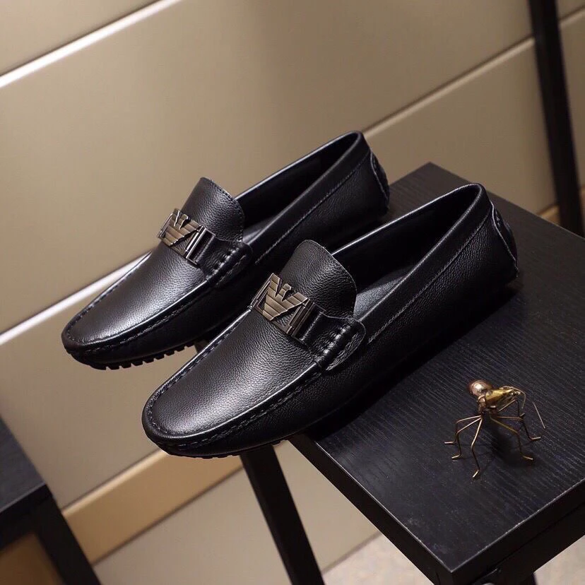 秋款豆豆鞋男鞋真皮荔枝纹懒人鞋男士驾车鞋套脚低帮潮男夏季时尚