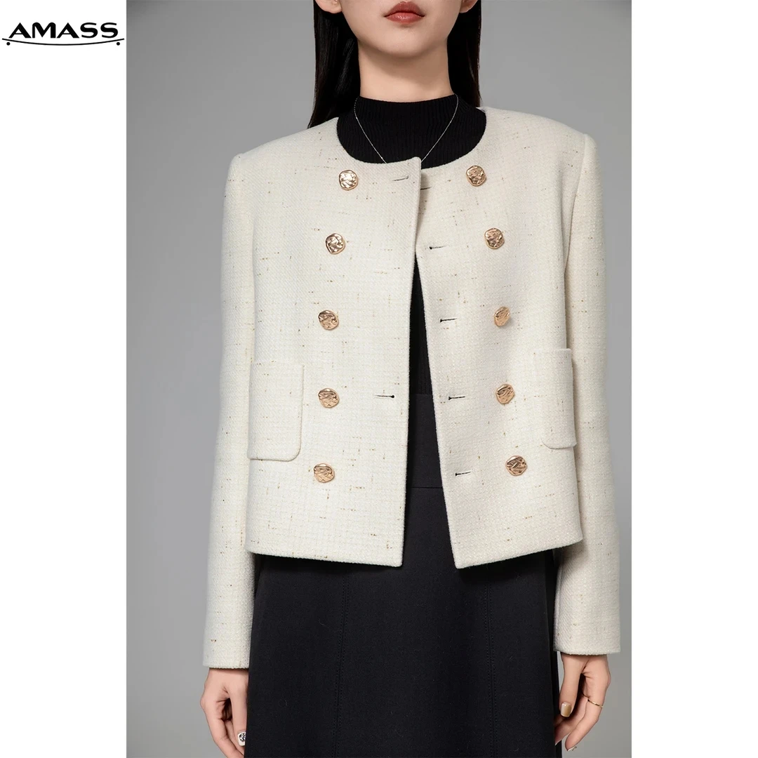 AMASS/阿玛施上衣女外套秋季短款小香风气质小个子白色5400837