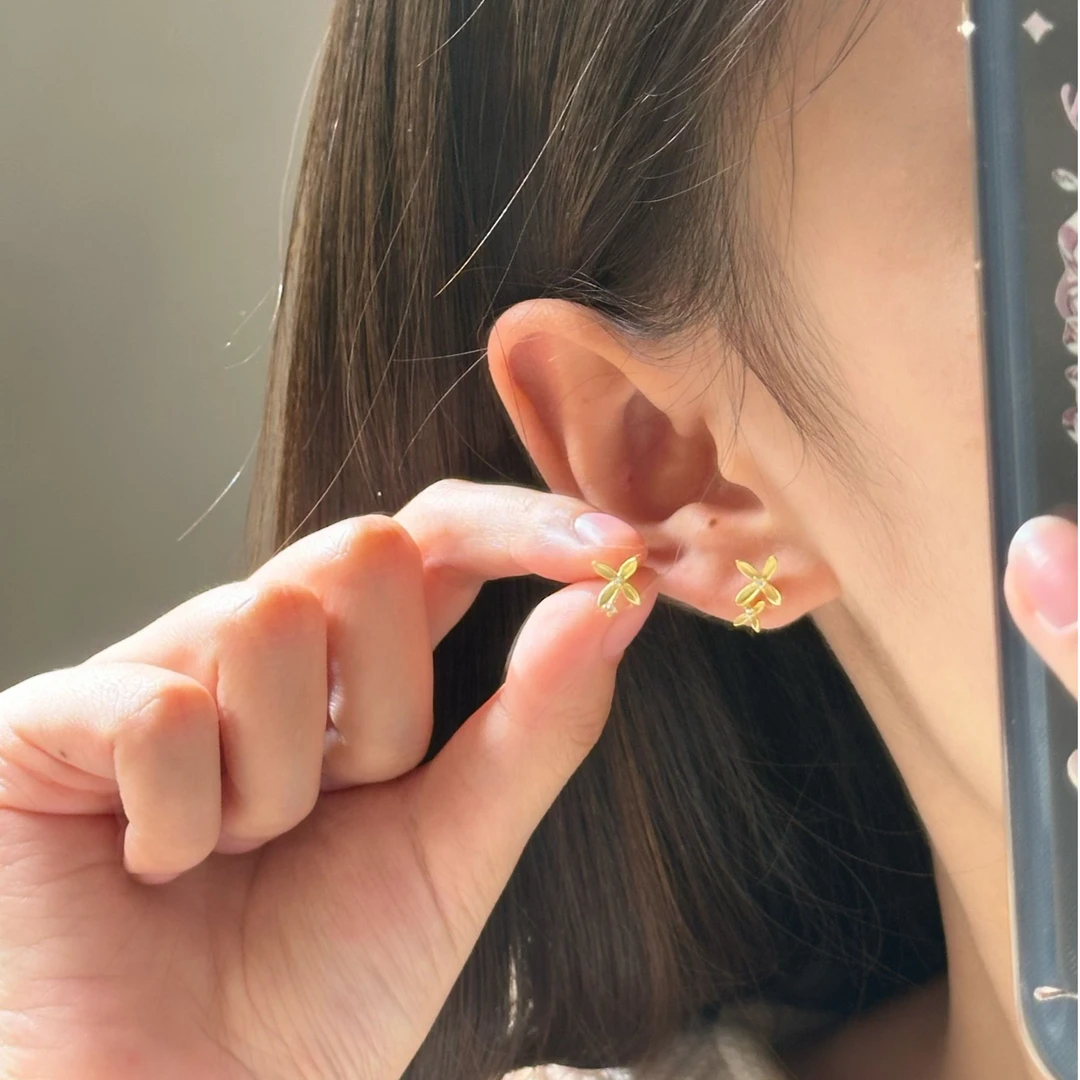 早兰 925银耳饰 【星然耳钉】S925银耳钉精致简约百搭气质可爱清秀