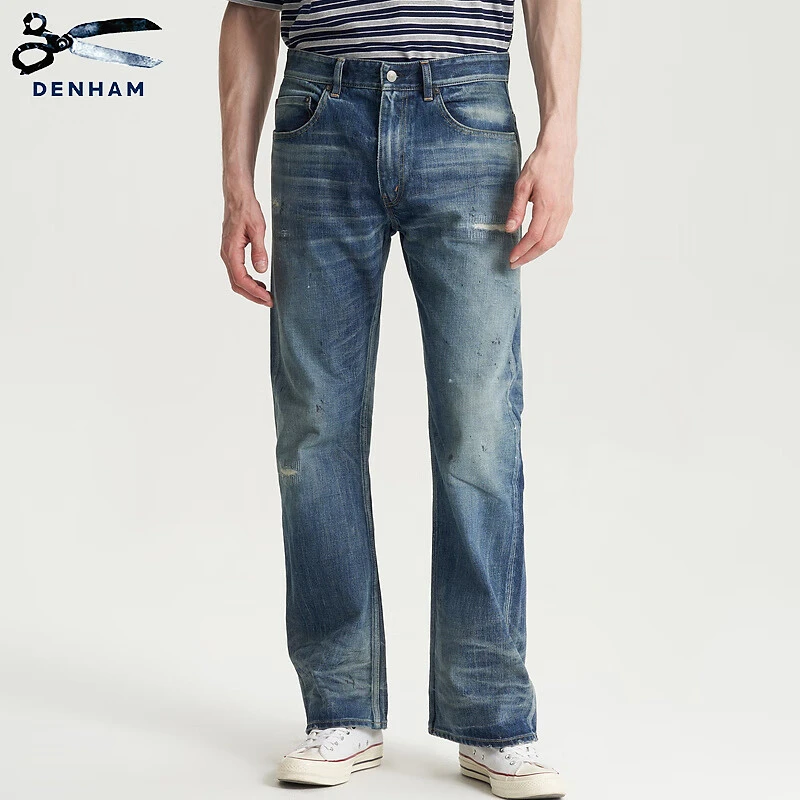 DENHAM2025年秋冬男士日本制宽松直筒中腰喇叭裤牛仔裤WOODSTOCK
