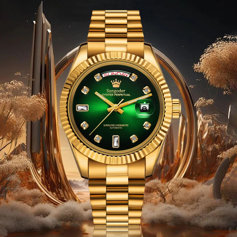 【名表珍藏】奢华时尚【日志】系列防水男士腕表 北