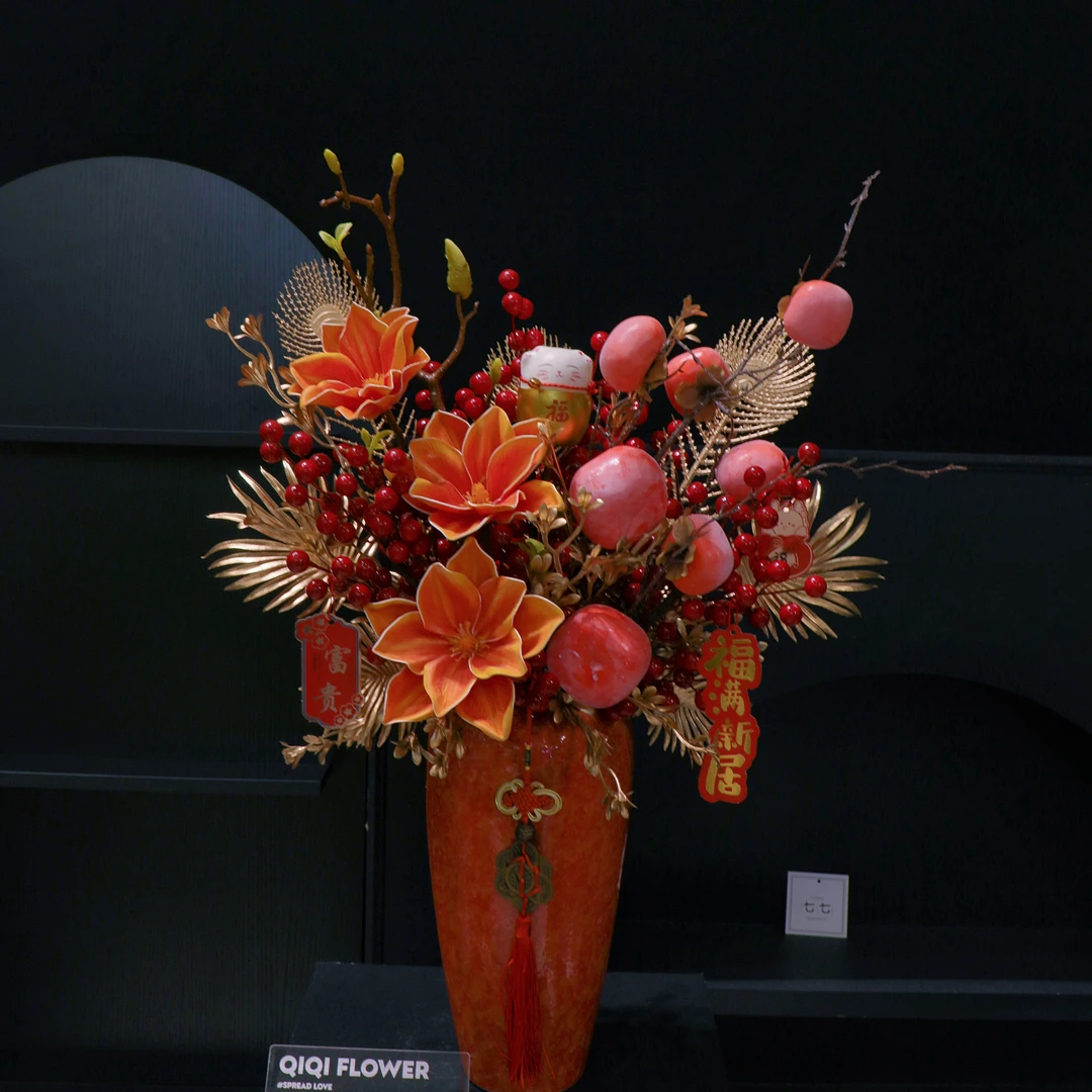 【1帮1】一对陶瓷瓶+材料包不含配件仿真花装饰包装材料