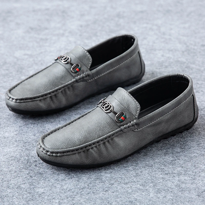 男士豆豆鞋2025春夏新款套脚低帮鞋精神小伙韩版潮流平跟懒人鞋子