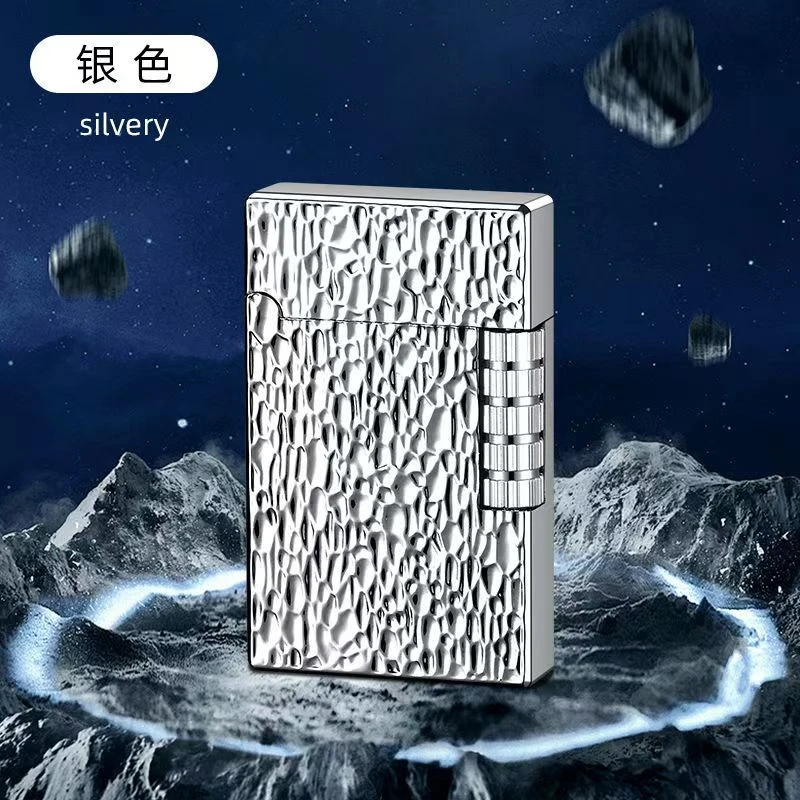 网红高档朗声侧滑砂轮打火机充气个性创意明火复古送男友老公礼物