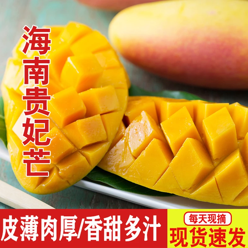 海南贵妃芒产地直发当季新鲜热带水果红金龙芒果清甜多汁整箱