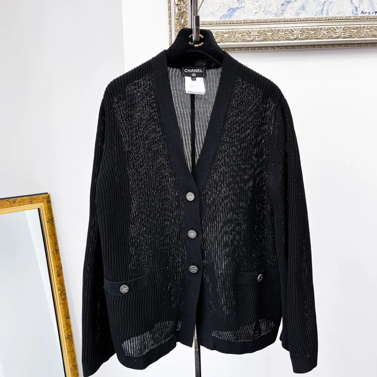 99新 Chanel/香奈儿 36码 黑色 针织 开衫