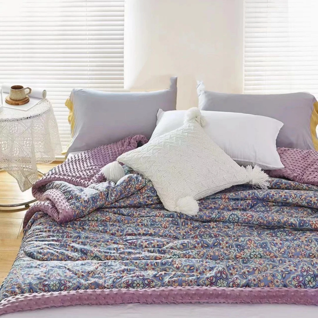 老人头 2022全新 玥满 标准尺寸 豆豆被（鹿）