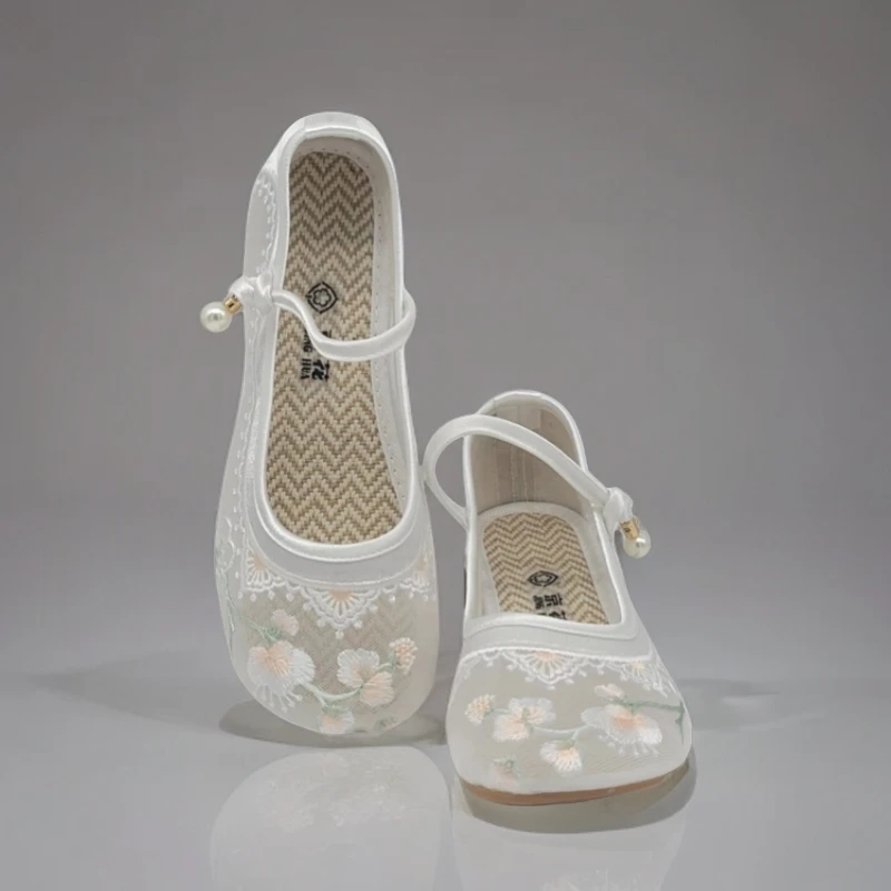 京花舒适女士夏季软底防滑休闲透气复古中国风汉服鞋古风鞋古装鞋