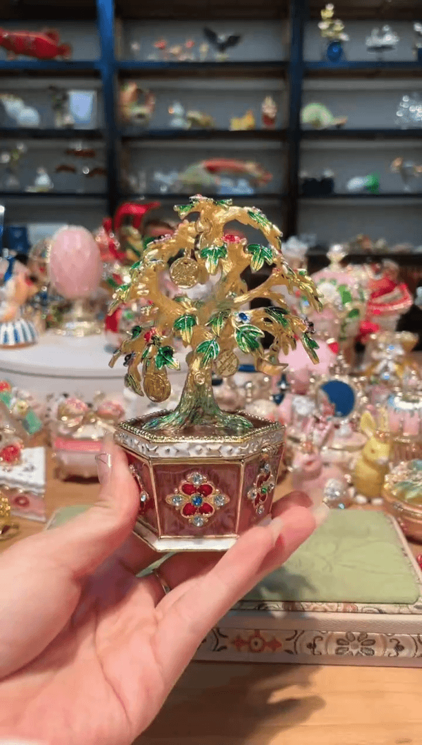【闪购商品】珐琅彩首饰收纳盒精致