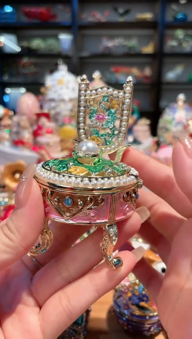 【闪购商品】珐琅彩首饰收纳盒精致