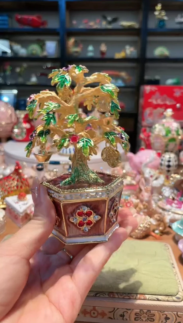 【闪购商品】珐琅彩首饰收纳盒精致