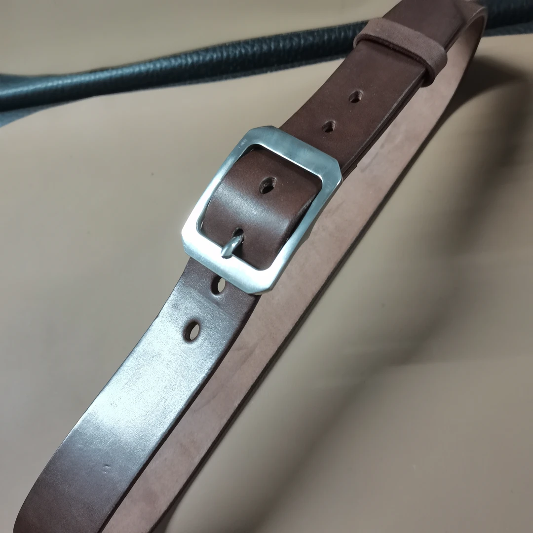 5.5厚真牛皮皮带男士腰带棕色休闲简约裤腰带