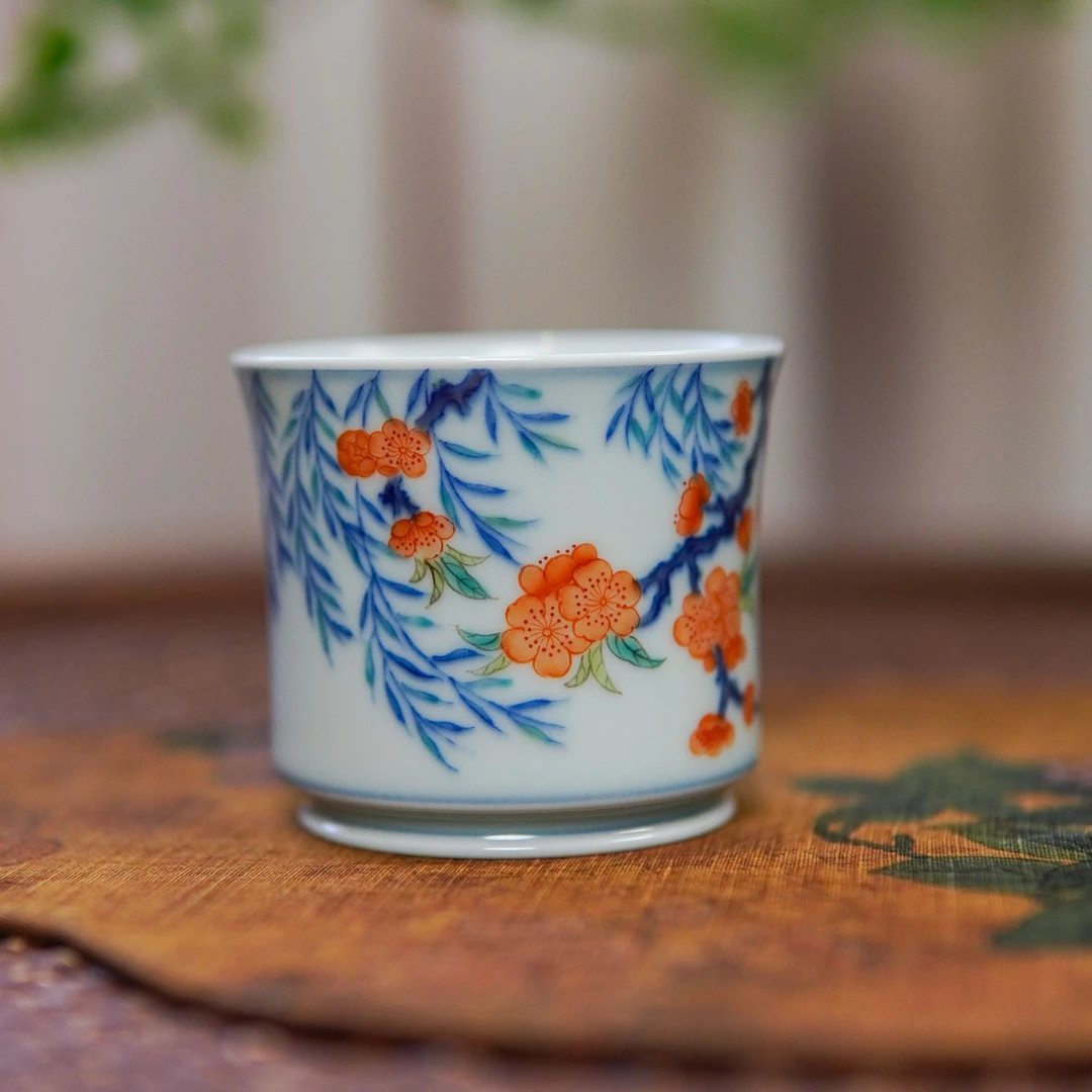 玗琪轩·杏林春燕融天杯主人杯景德镇纯手工手绘