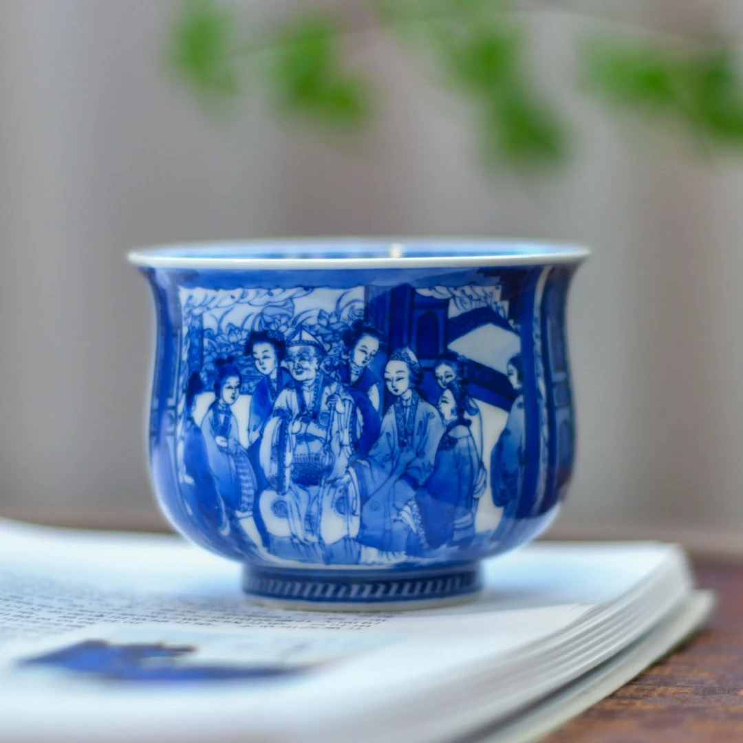 艺家仁·红楼梦炉式杯景德镇纯手工手绘