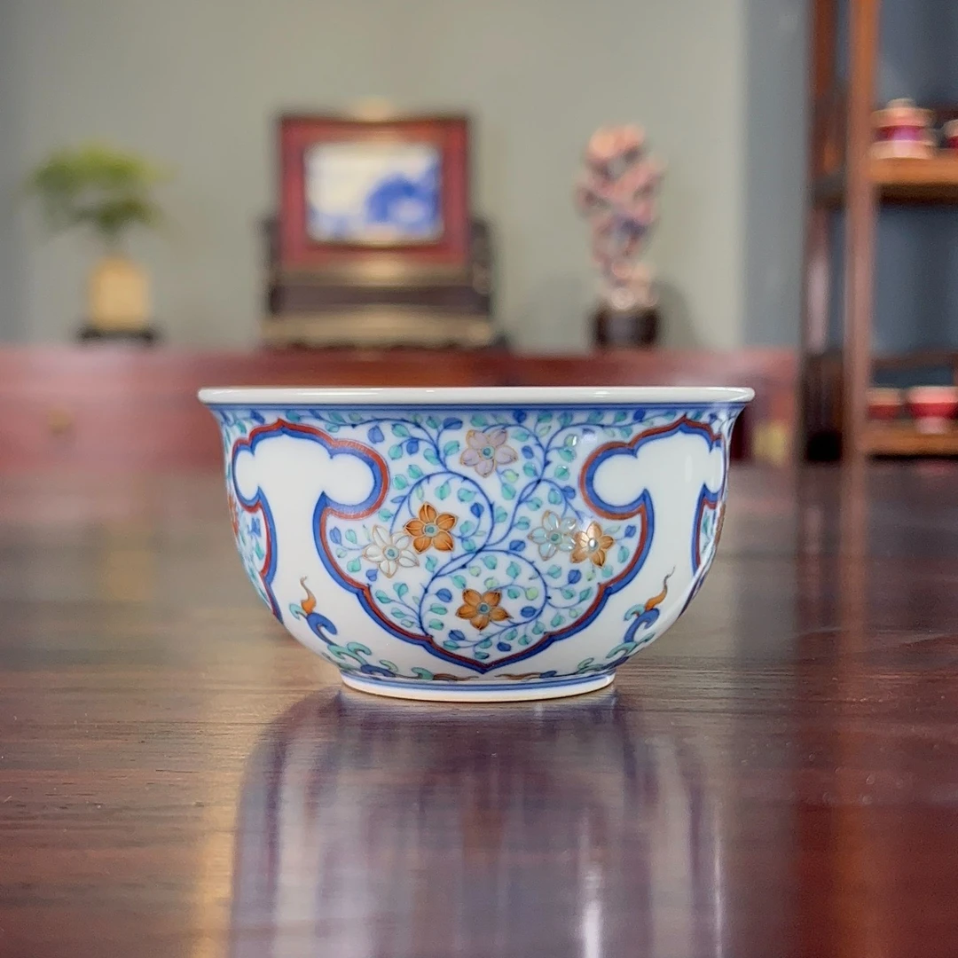 玗琪轩柴窑斗彩缸景德镇陶瓷