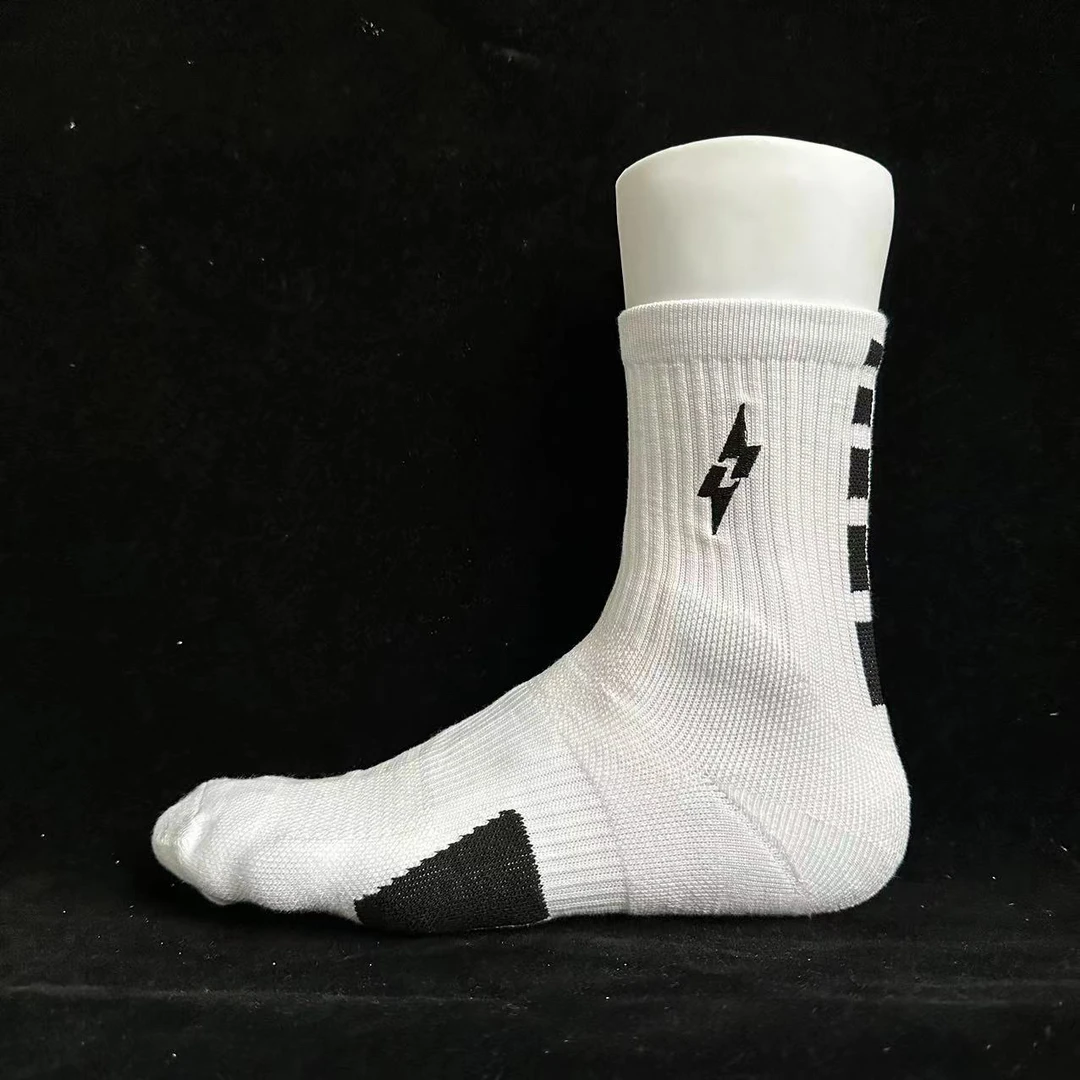 拍二发三 UZPO 19中帮能量条篮球袜毛巾底精英袜加厚耐磨运动健身