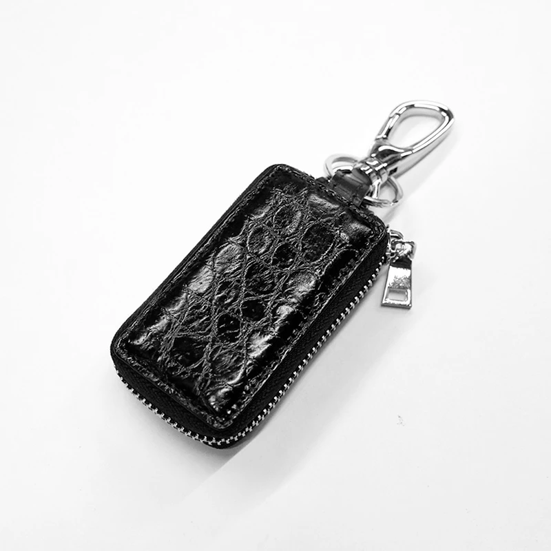 鳄鱼与牙签鸟半鳄鱼皮半牛皮压纹车钥匙扣包时尚真皮轻便小巧7101