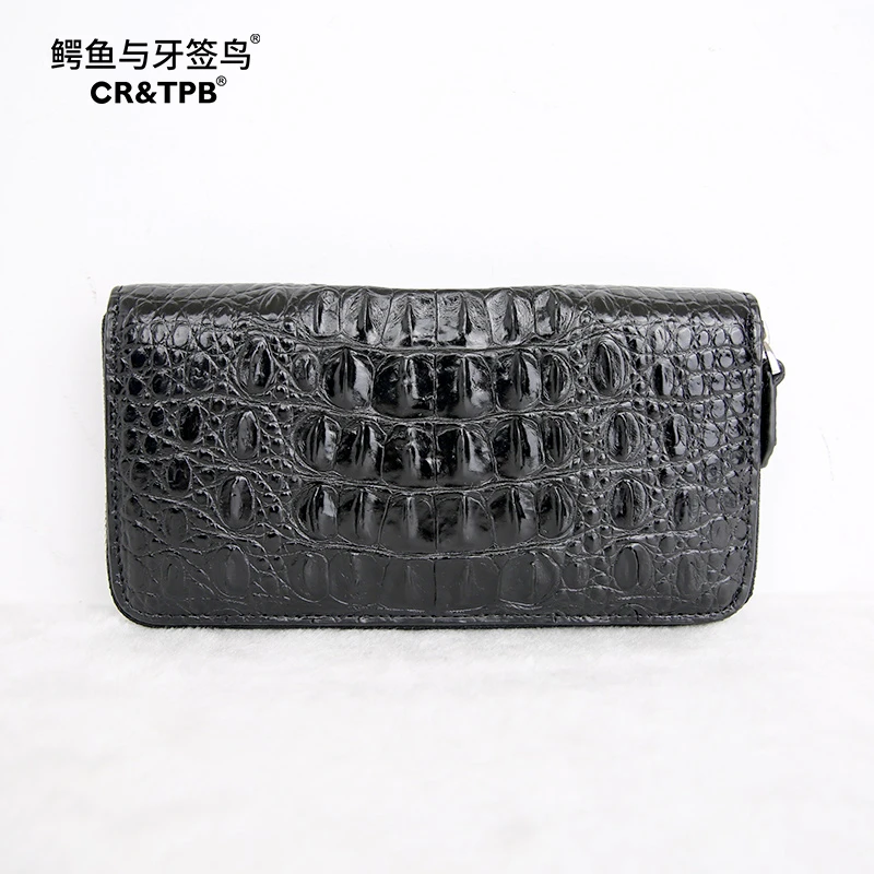 鳄珍鳄鱼真皮骨皮 男士百搭手拿包钱包 高档时尚礼品DLG-102