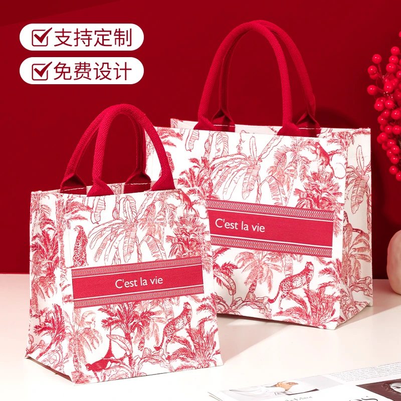 帆布袋礼品袋新款上班通勤手提袋大容量时尚外出帆布包购物袋定制