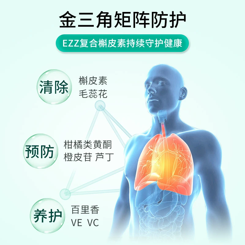 【1/2/3/4/6瓶*60片】澳洲进口高纯度复合槲皮素片剂健肺 -LB