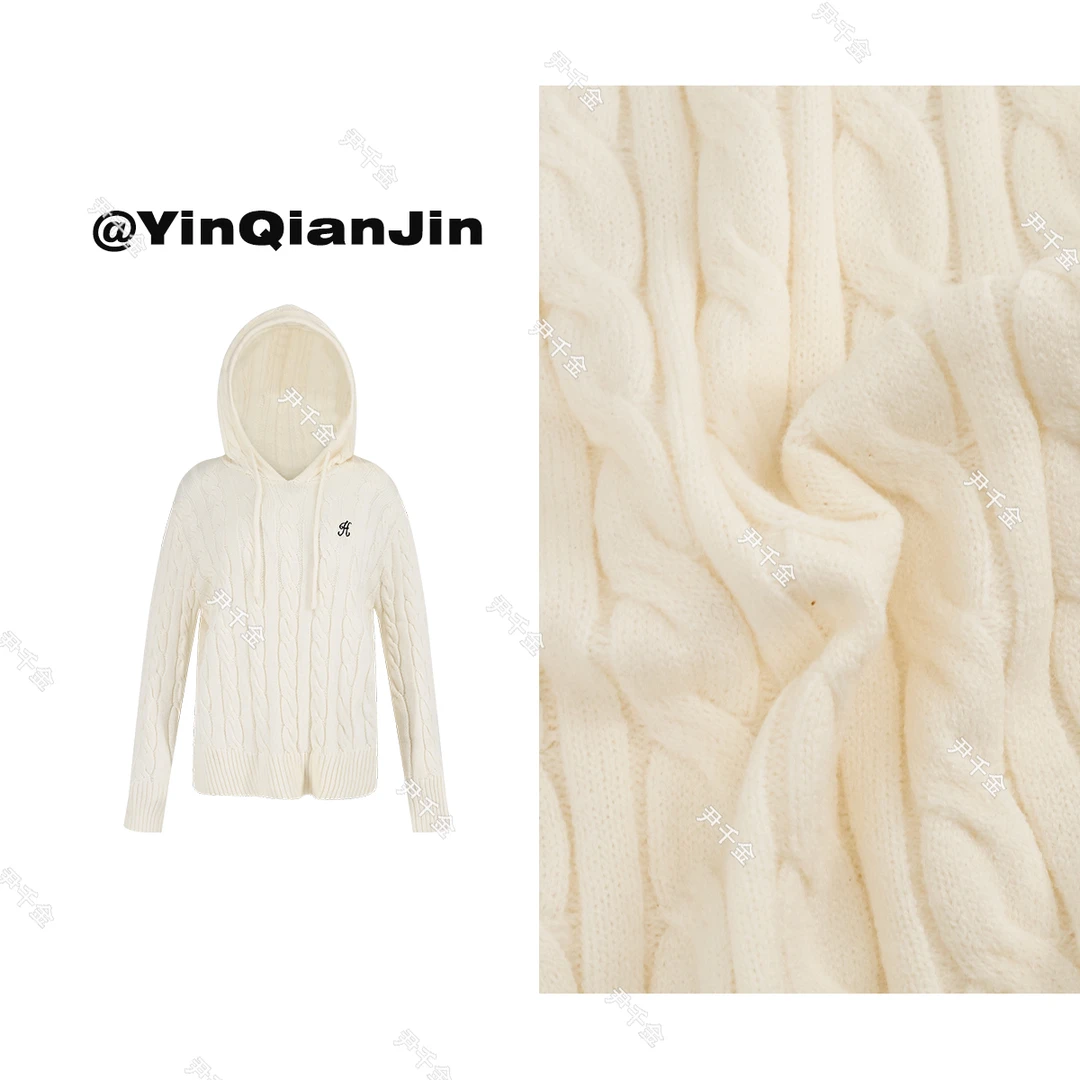 尹千金小摇子 春秋款【奶油麻花】省钱风百搭针织毛衣F071839