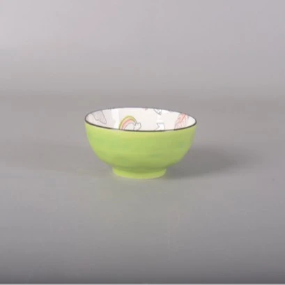 Arst/雅诚德（直播福利）恐龙乐园4.5寸碗绿色创意卡通碗