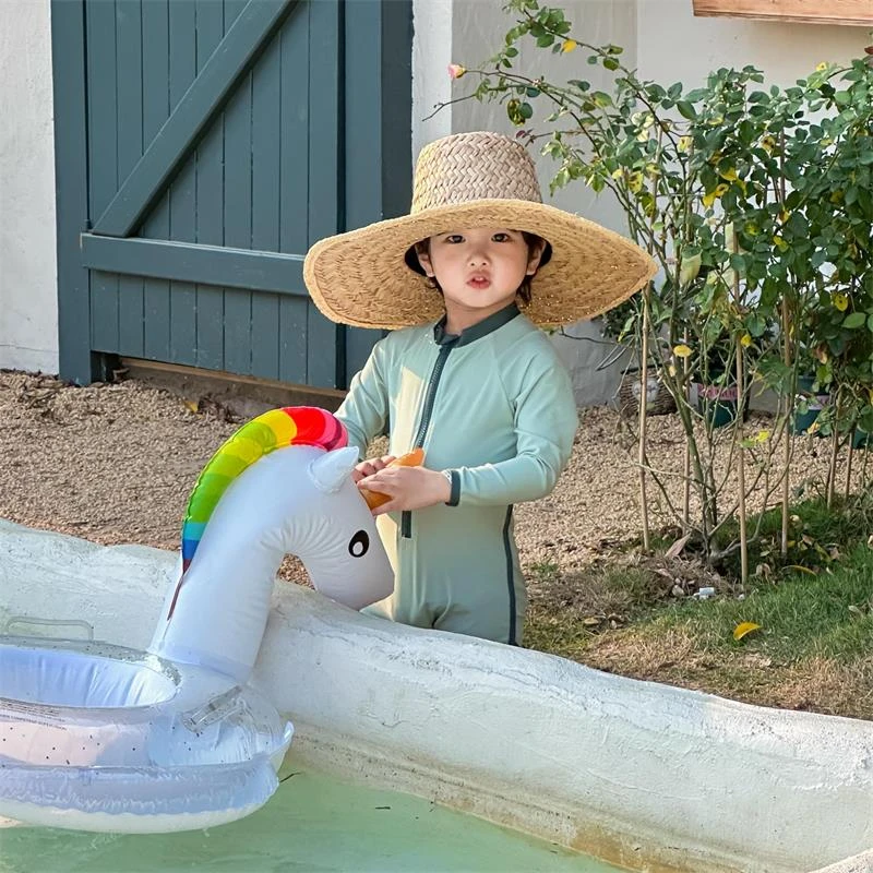 【两个小盆友】儿童泳衣宝宝夏季连体沙滩运动时尚户外泳装Y30117