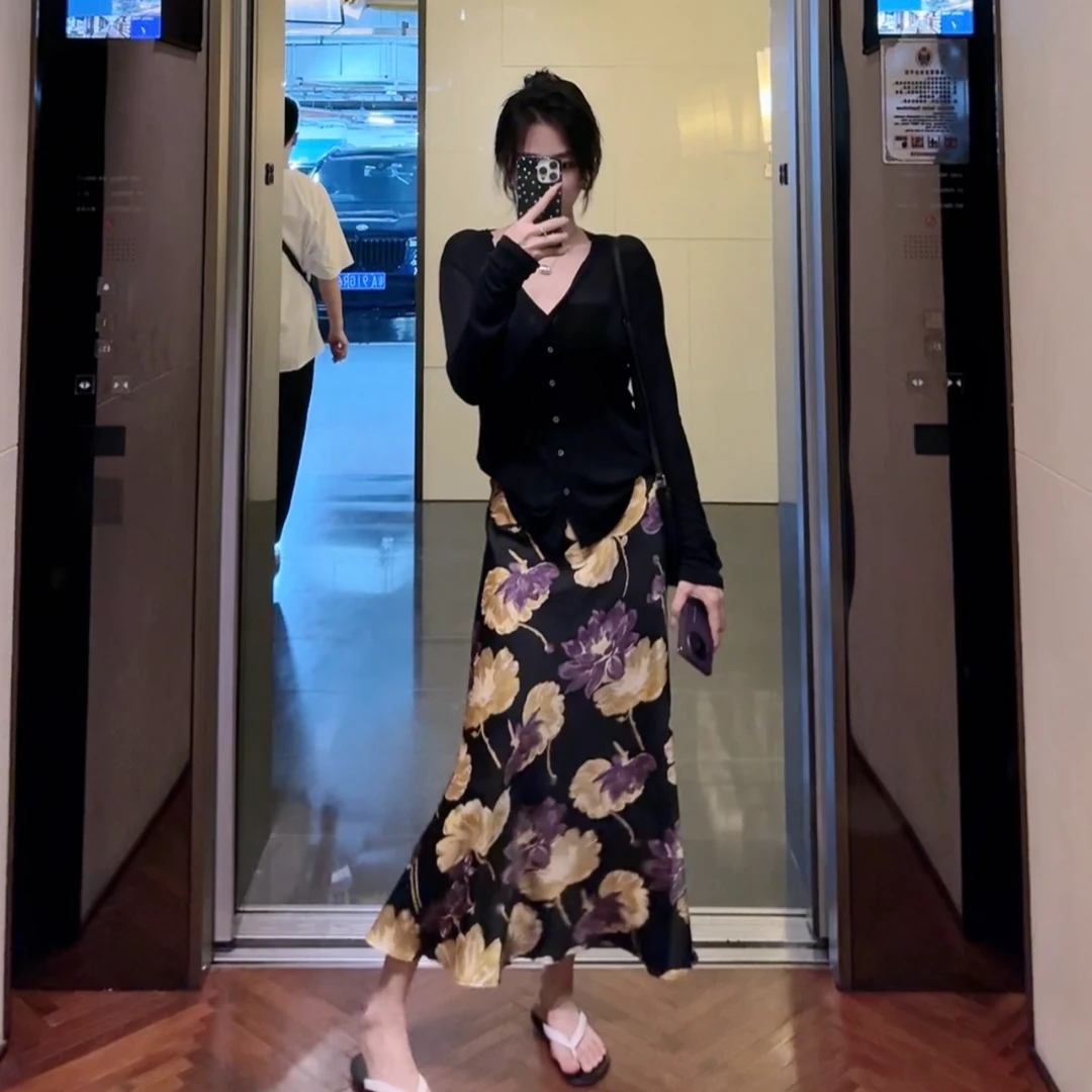 LAU+【芋香花】桑蚕丝 轻奢定制面料 原创设计师新款女装 2024ss