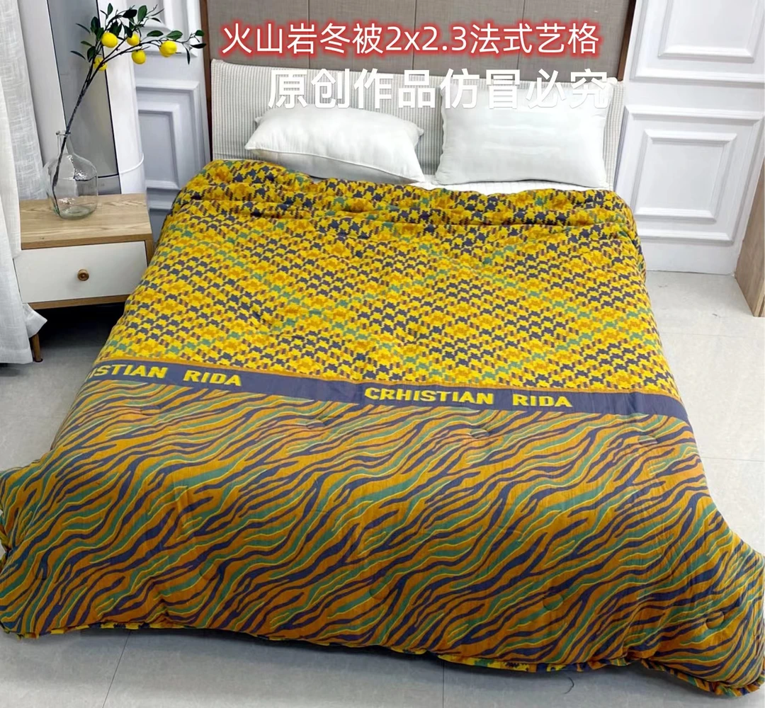 法式艺格--200*230火山岩A类双层纱纯棉纱布 被子