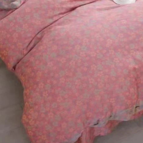 粉色花香四溢--200*230A类双层纱纯棉纱布 被子