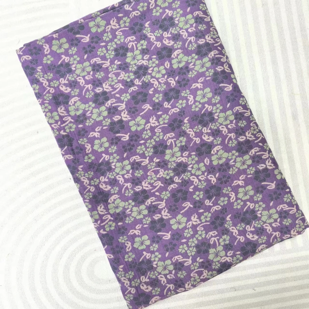 ZISHEN/子申 布头 紫色小飘花--205*250双层纱纯棉