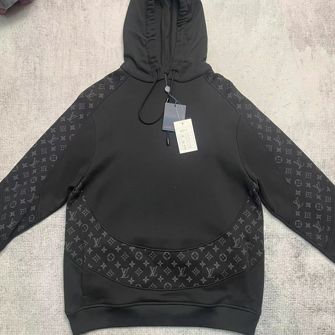 LouisVuitton/路易威登老花圆周帽衫/黑色/m码/99新